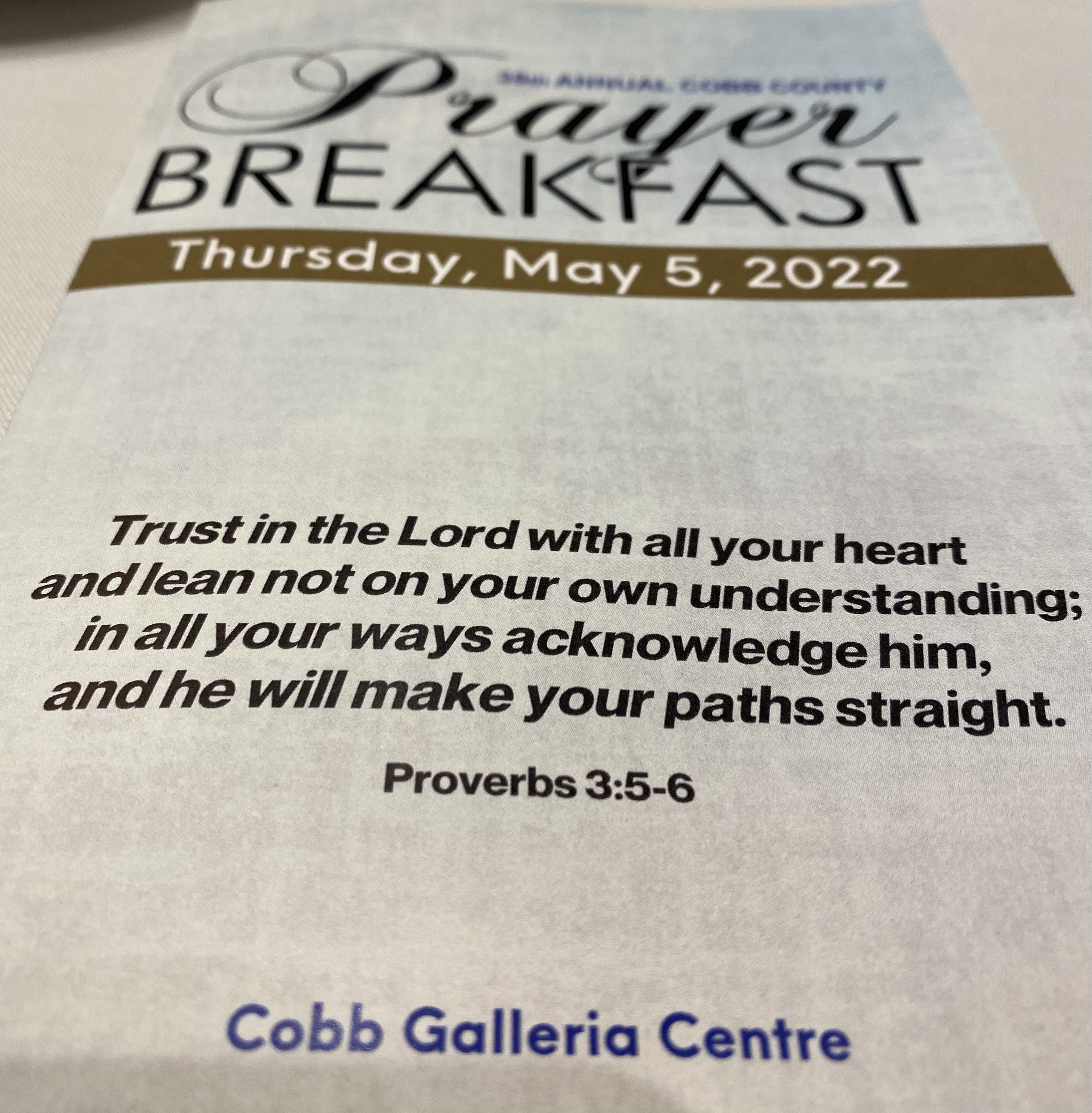 Cobb County prayer breakfast
